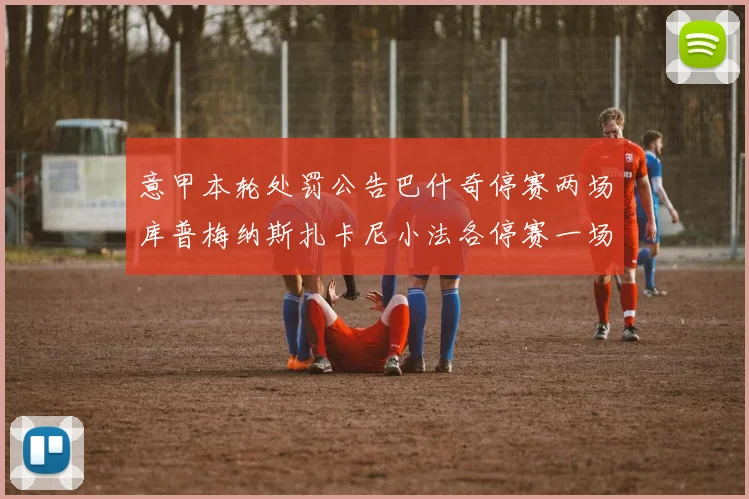 意甲本轮处罚公告巴什奇停赛两场库普梅纳斯扎卡尼小法各停赛一场